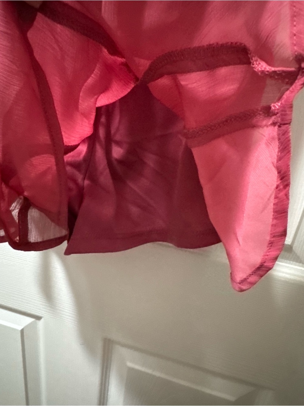 Francesca's Collections Pink Ruffled Strap Top - Picture 4 of 7